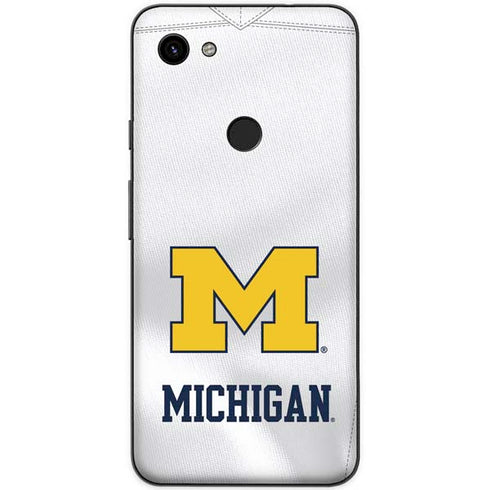 University of Michigan White Jersey Google Pixel 3a XL Skin